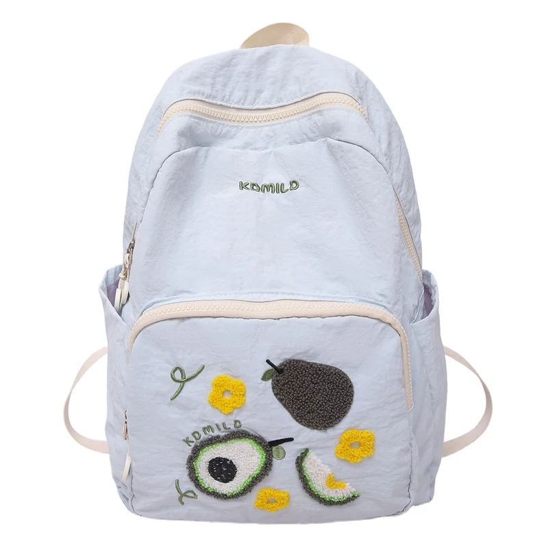Lässiger bestickter Schulrucksack Skanto
