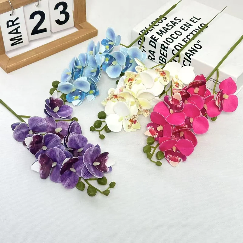 Künstlicher Orchideen-Tischaufsatz für die Wohnkultur-Darstellung