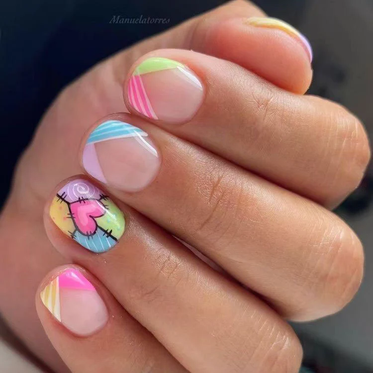 Künstlerisches Herzskizze Nagelkunstset