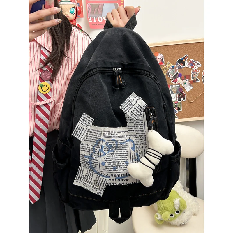 Künstlerischer Schulrucksack Skanto mit mehreren Fächern