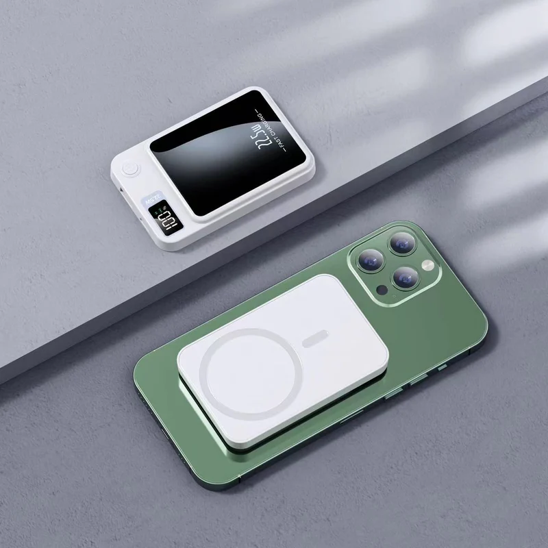 Tragbare Powerbank mit intelligentem LCD-Display und kabellosem Laden Skanto