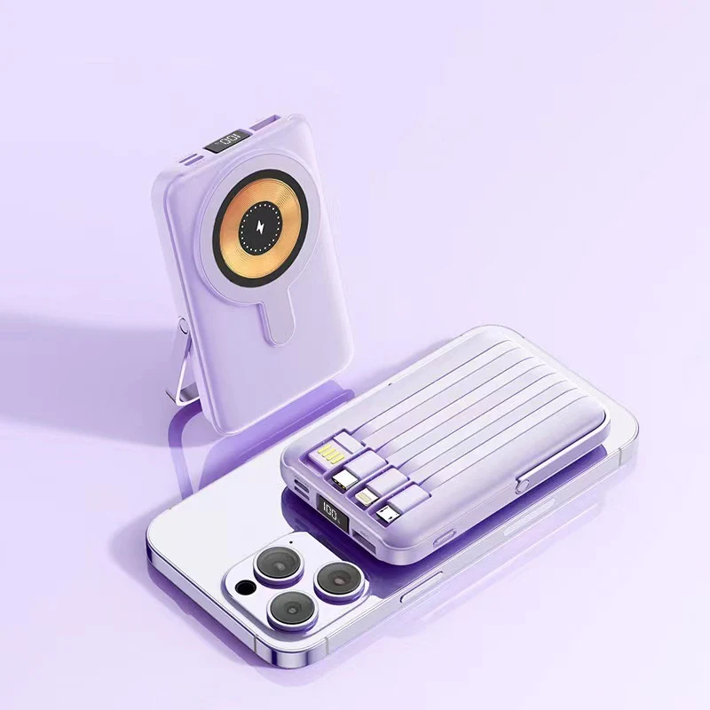 Tragbare kabellose Powerbank mit integriertem Ständer Skanto
