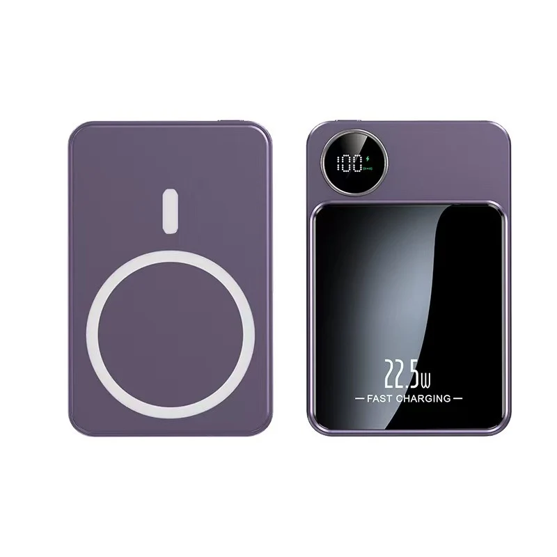 Powerbank mit schnellem kabellosem Ladegerät und LCD-Bildschirm Skanto
