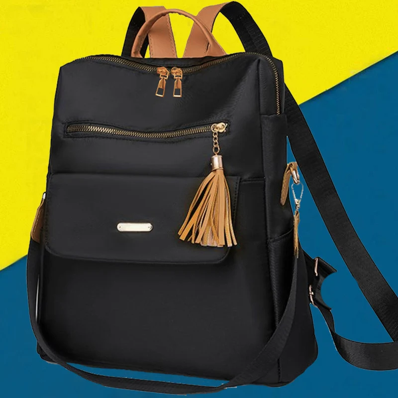 Multifunktionaler Rucksack mit dekorativem Quast Brehn