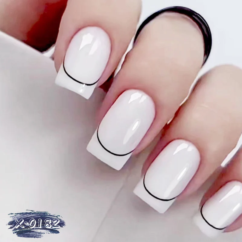 Künstlerisches French Tip Nagelkunst Set