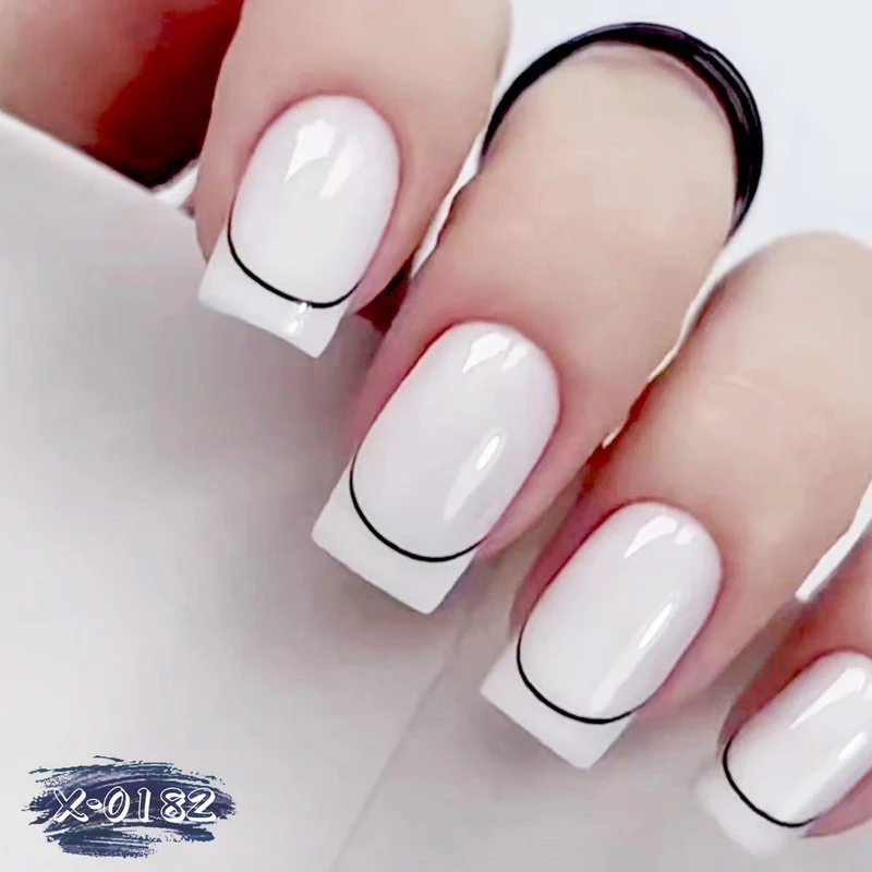 Künstlerisches French Tip Nagelkunst Set