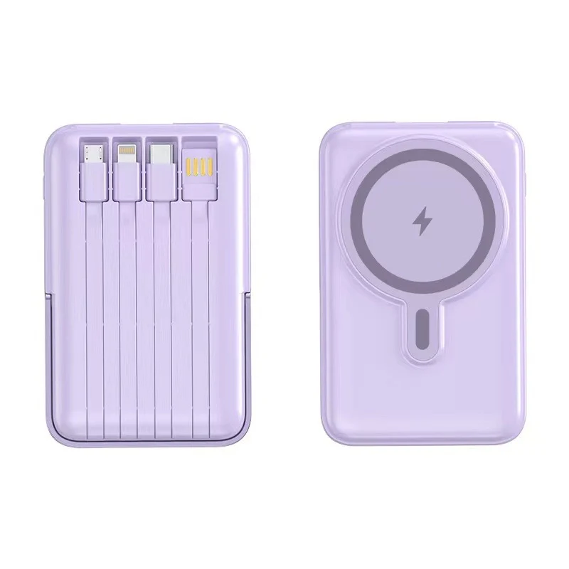 Powerbank mit integrierter kabelloser Ladestation und multifunktionalen Anschlüssen Skanto