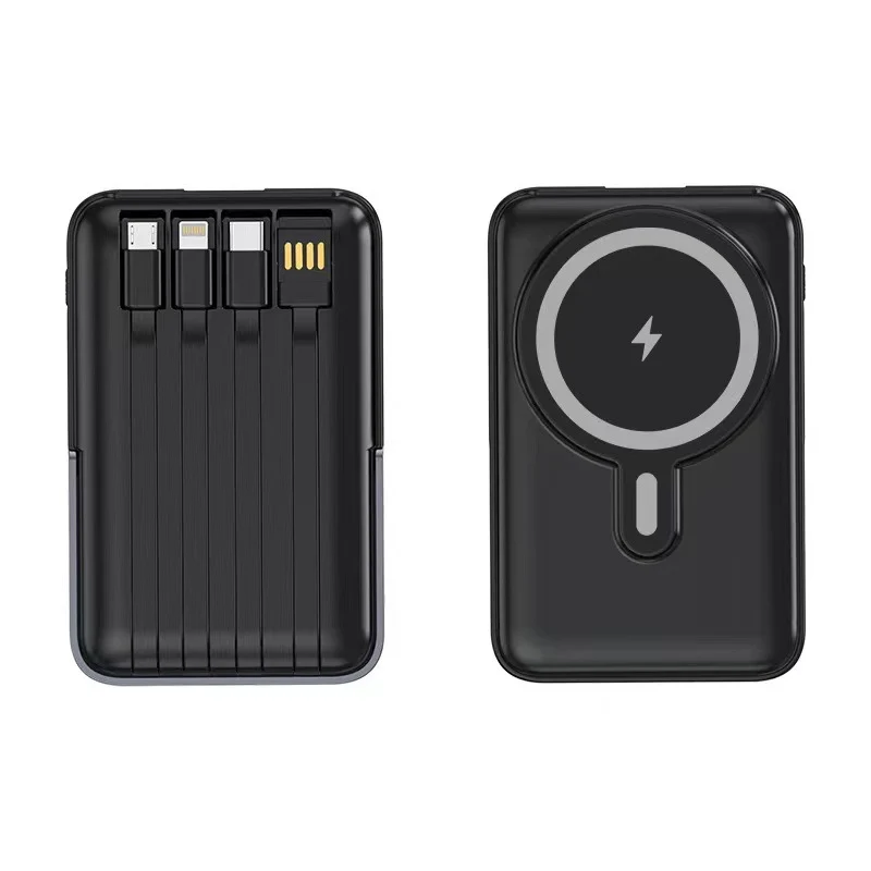 Powerbank mit integrierter kabelloser Ladestation und multifunktionalen Anschlüssen Skanto