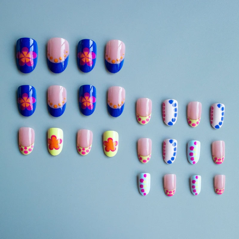 Künstlerisches floral ombre Nagelkunst Set
