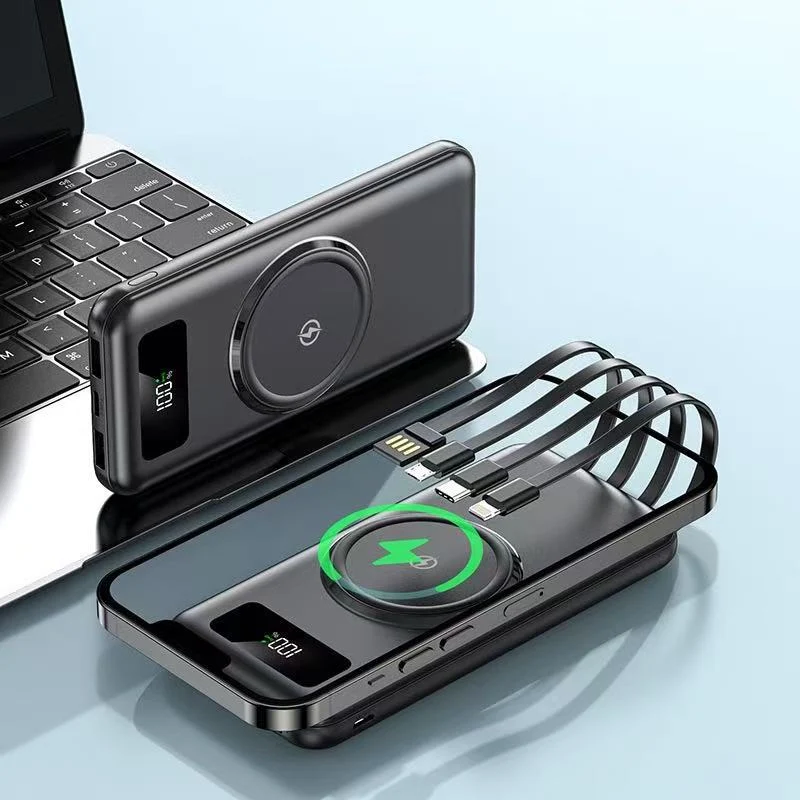Tragbare Powerbank mit kabelloser Ladefunktion Skanto