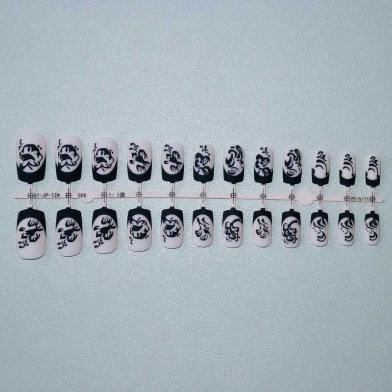 Künstlerisches Floral-Design Acryl-Nagelkunst-Set