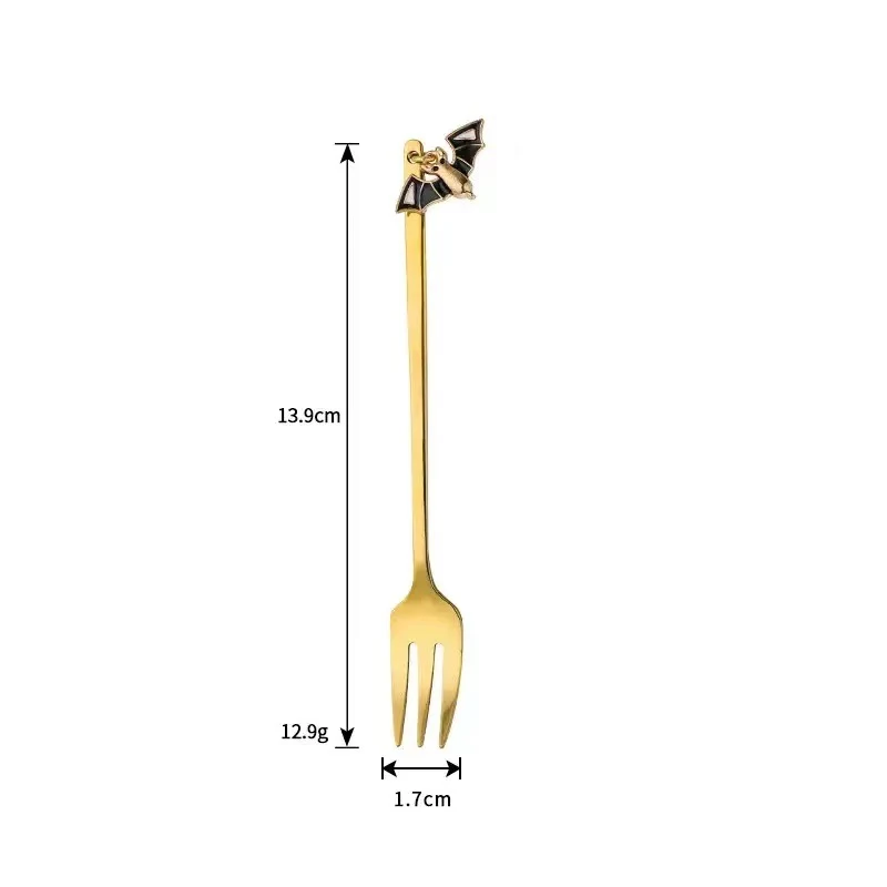 Langer Bar‑Löffel Cocktail‑Rührlöffel aus Edelstahl mit Halloween‑Geistmotiv