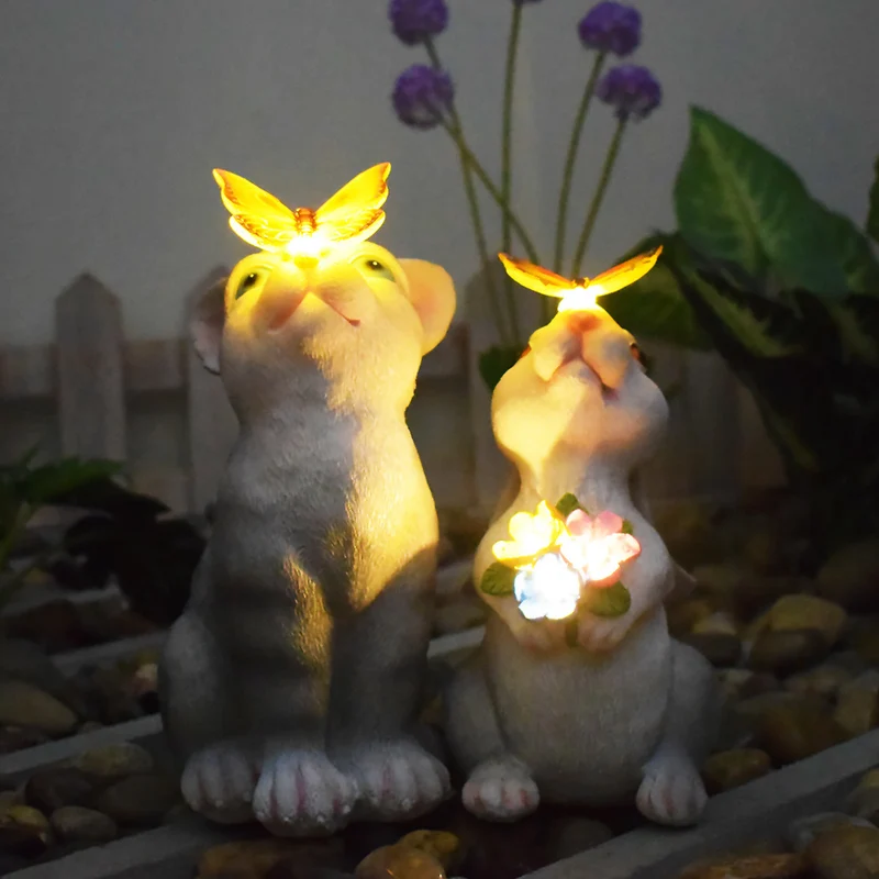 Solarbetriebene Sukkulenten-Schildkröten-Pflanzgefäß-Nachtlicht-Ornament Skanto