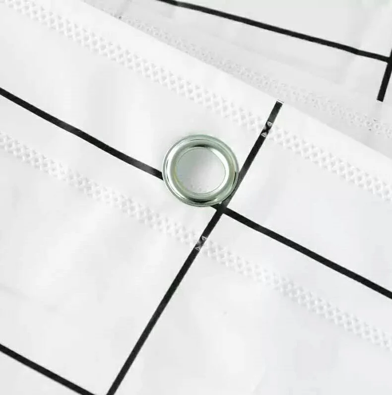 Duschvorhang Skanto mit minimalistischem Gittermuster
