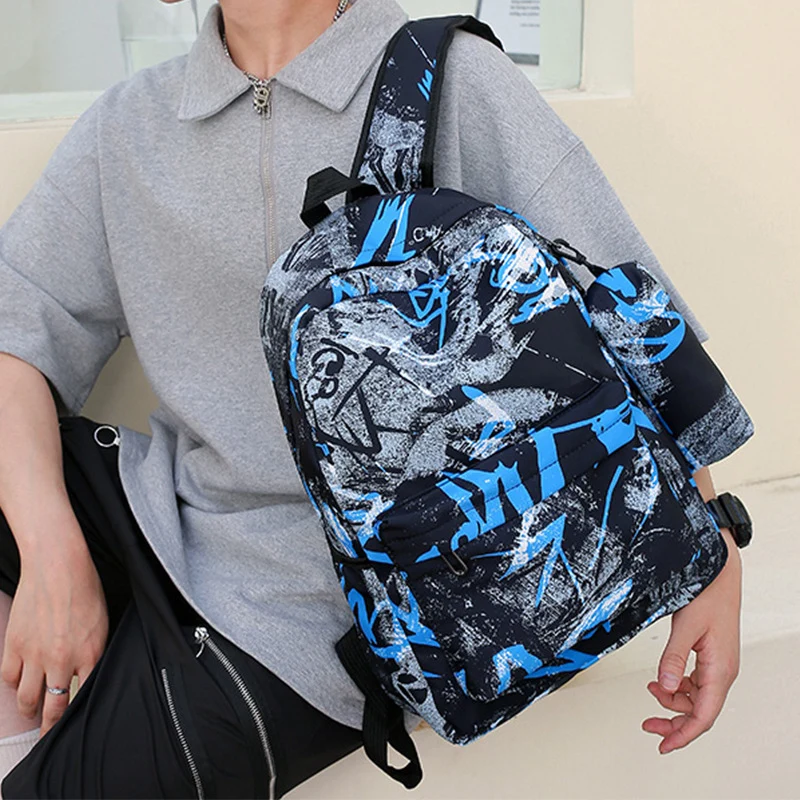 Graffiti-Druck Multifunktionaler Rucksack-Set Brehn