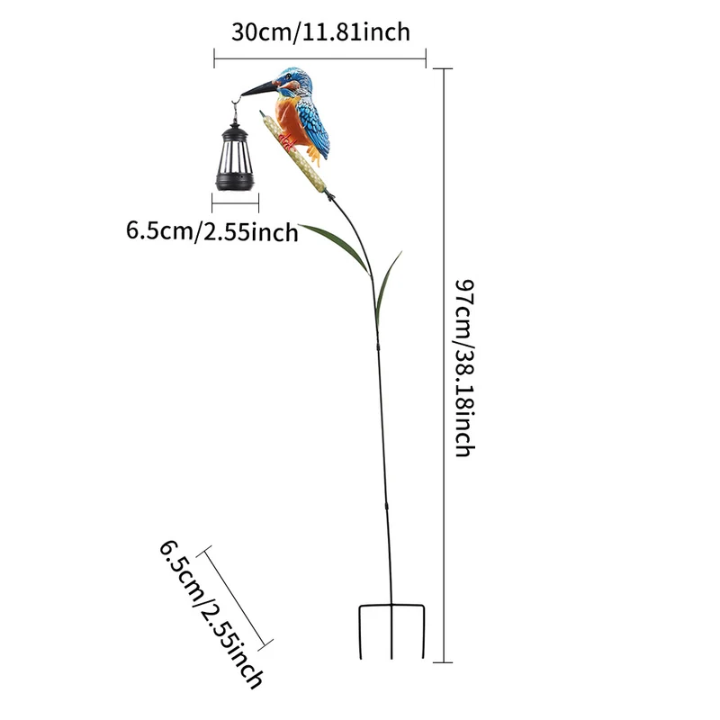 Dekorative Solar-Flamingo-Gartenstecker-Lampe mit verstellbarem Metallarm und integrierter LED Skanto
