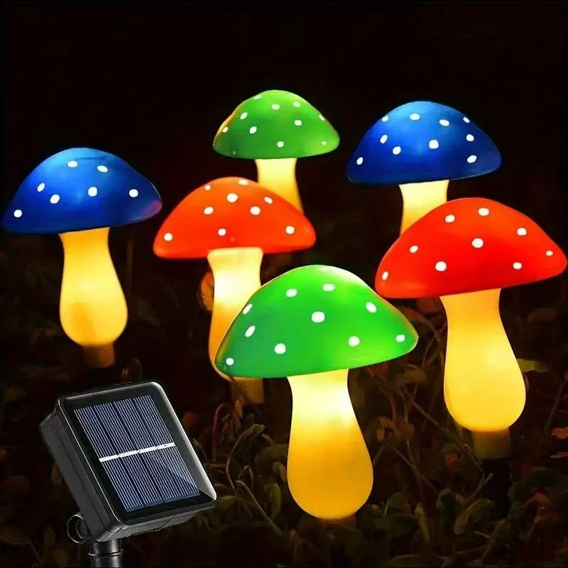Fantastische Pilz-LED-Erdspießleuchten für Gartenwege mit wetterfestem Design Skanto
