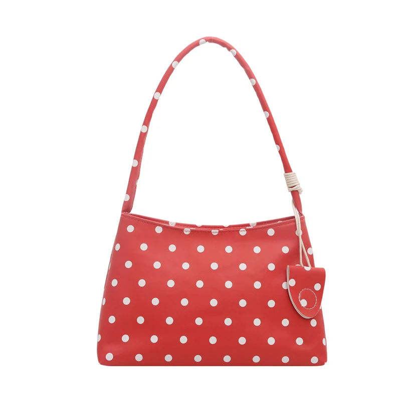 Lässige gepunktete Schulterhandtasche