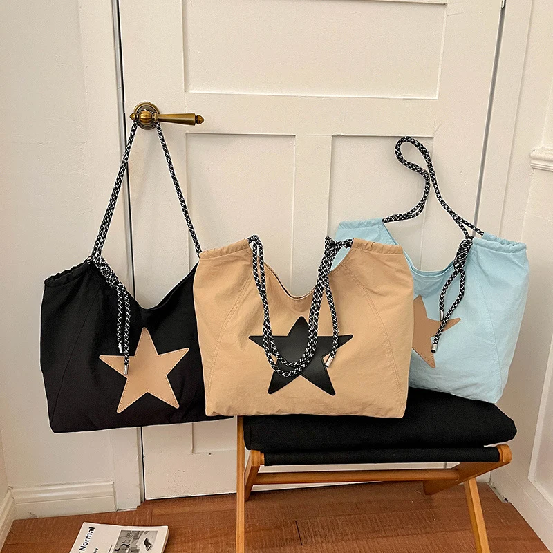 Lässige Zugband-Eimer-Tasche