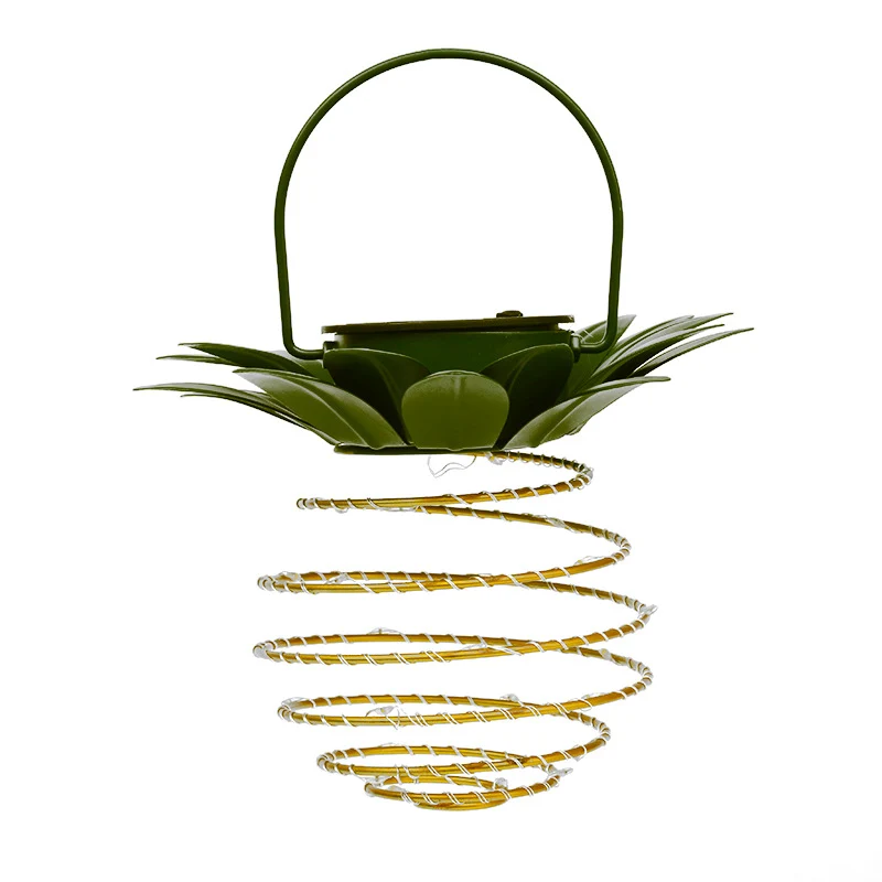 Spiral-Pendel-LED-Hängepflanzenlampe mit künstlichem tropischem Blätteraufsatz Skanto