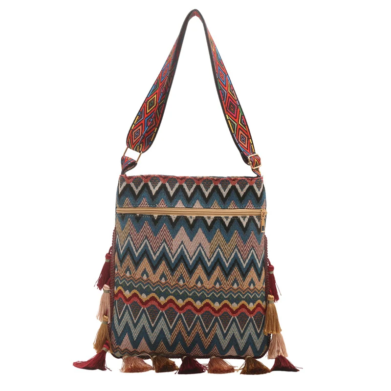 Bohemian Gewebte Schultertasche