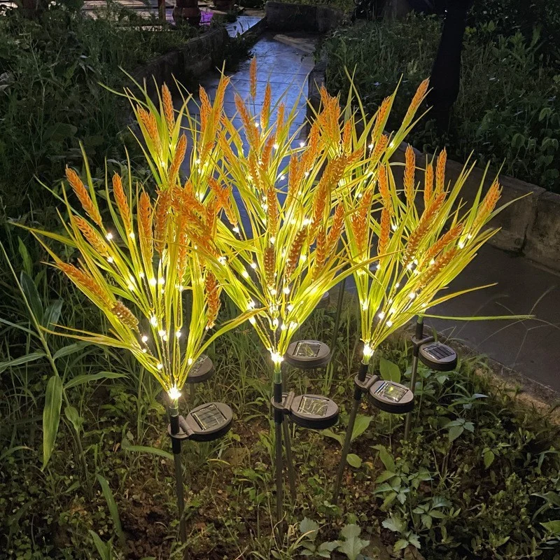 Skanto Solar Ziergras-Steckerleuchten mit warmweißen LED-Akzenten Skanto