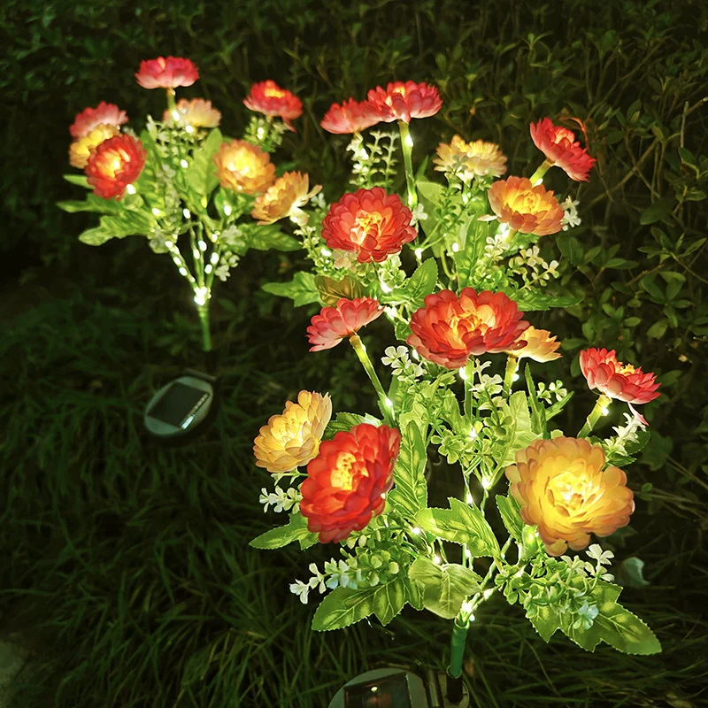 Solar Gartenstecker Kunstblumen LED Wegdekor Skanto