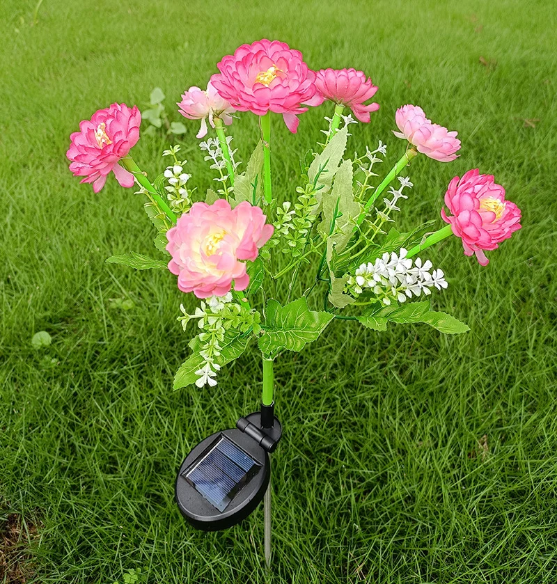 Solar Gartenstecker Kunstblumen LED Wegdekor Skanto