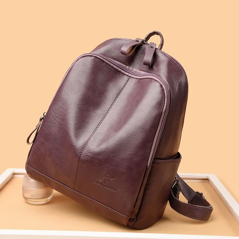 Damen Stilvolle Leder Rucksack Brehn
