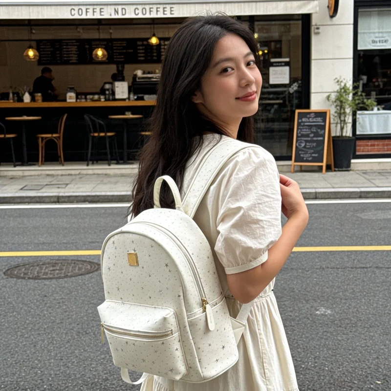 Damen Mini-Rucksack mit Sternenmuster Brehn