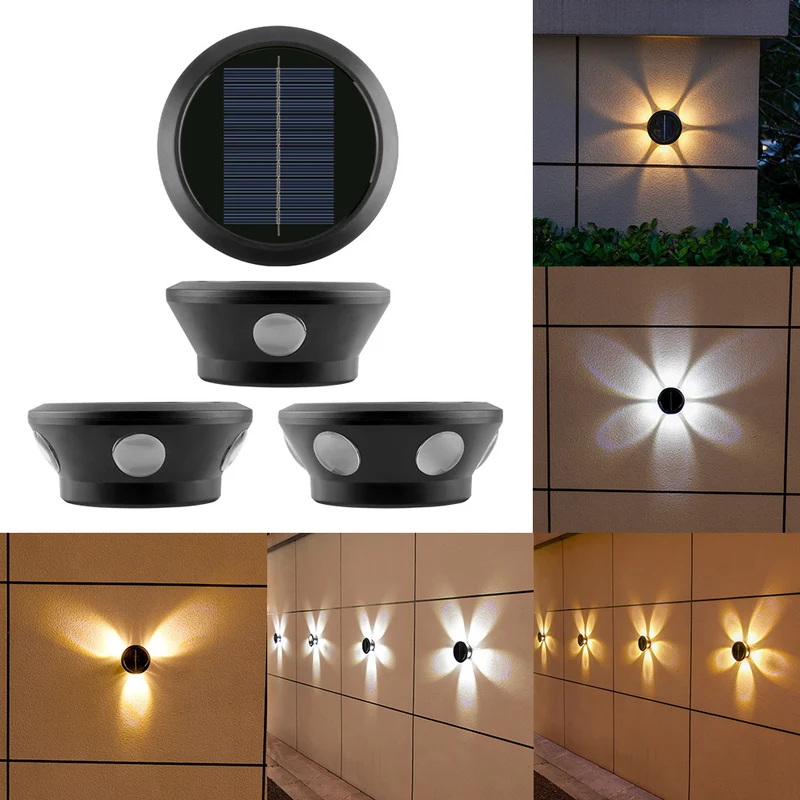Outdoor Multi-Beam LED Dekorative Akzent Solar Wandleuchte Skanto