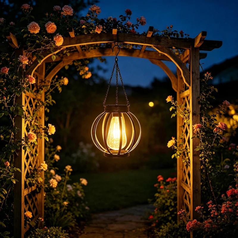 Outdoor Hänge-Metallkäfig-Pendelleuchte mit verstellbarer Kette und Vintage-Glühfaden-LED Skanto