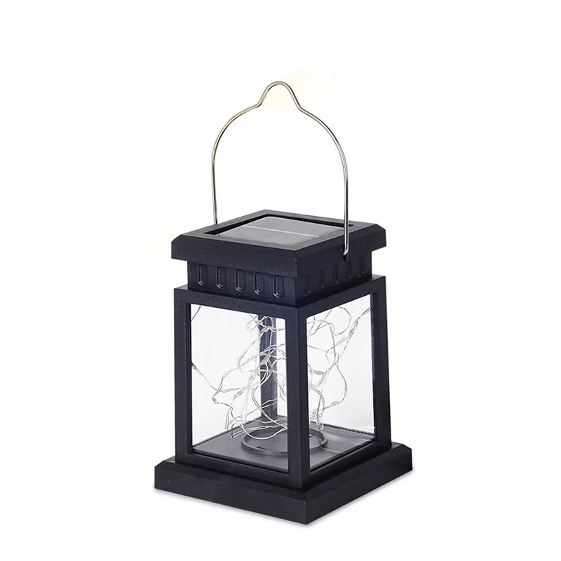 Outdoor Hänge-LED-Flammen-Glaslaterne Solar Skanto