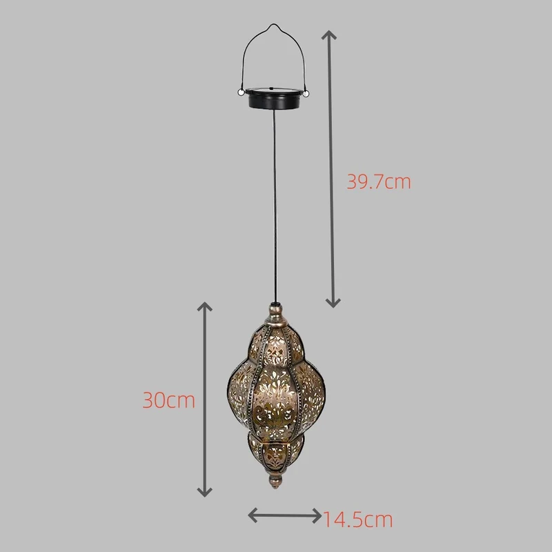 Verzierte Filigran-Hängeprojektionslampe mit verstellbarem Kabel und LED-kompatibler Fassung Skanto