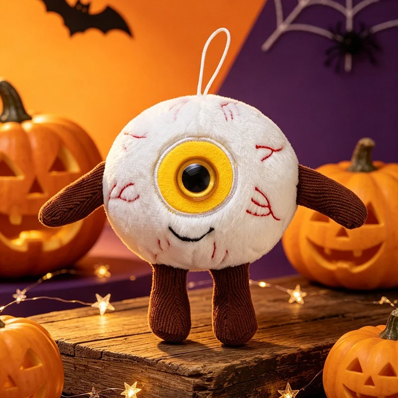 Plüsch-Halloween-Anhänger mit großem Monookular und Aufhängeschlaufe