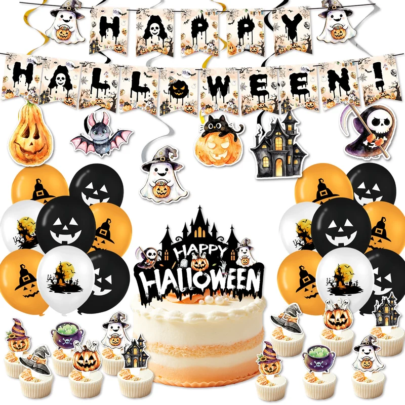 Papierservietten-Set mit Halloween-Motiven und detailreichem Druck für Partydekoration