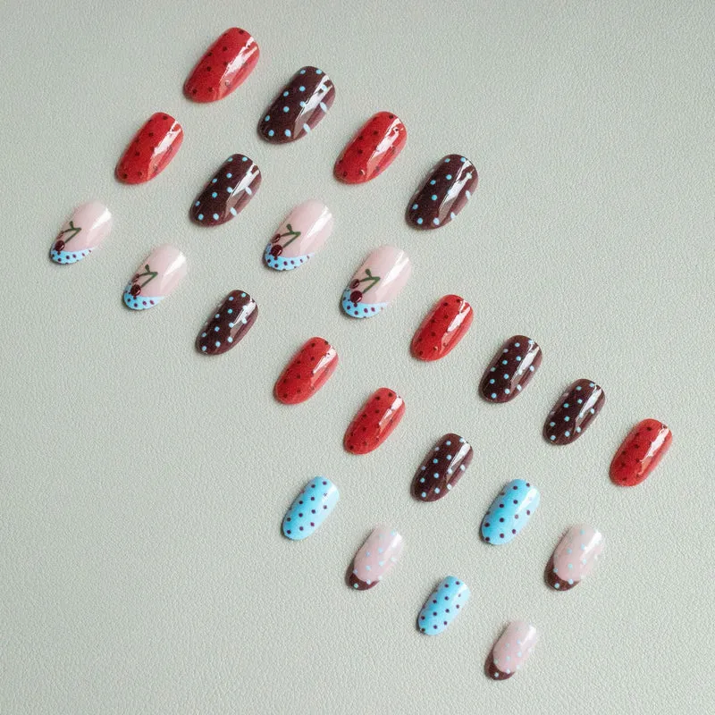 Künstlerisches Kirsch-Themen-Nagelkunst-Set