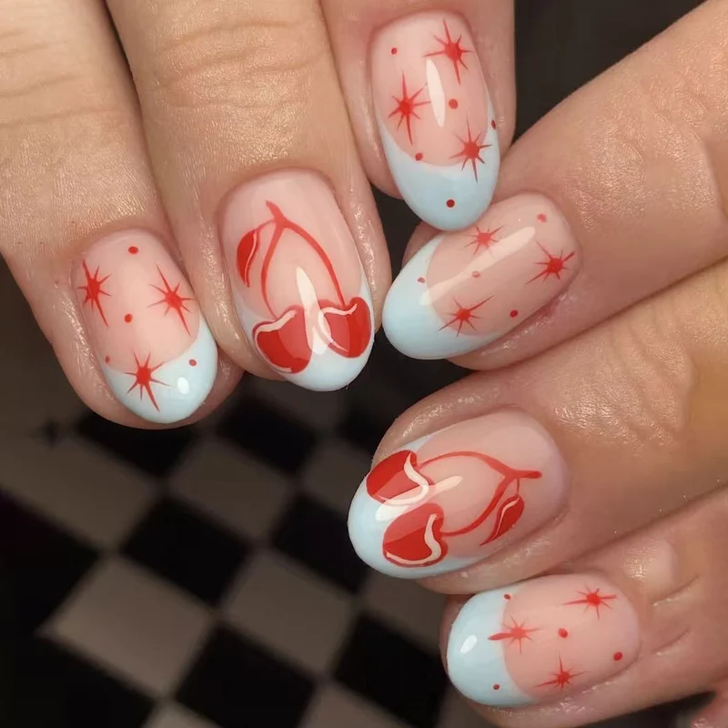 Künstlerisches Kirschblüten-Nagelkunst-Kit