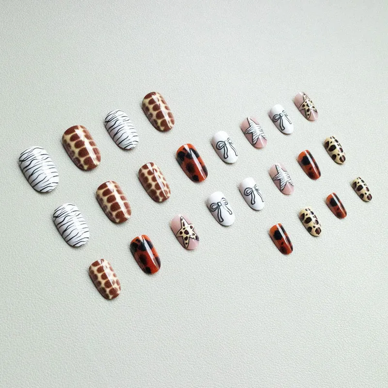 Künstlerisches Tierdruck-Nagelart-Set