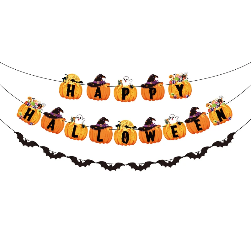 Halloween-Girlande mit Fledermaus-Motiv
