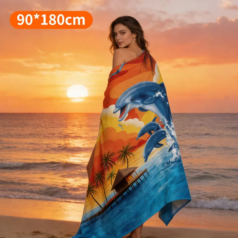 Strandtuch mit tropischem Flamingo-Muster Skanto