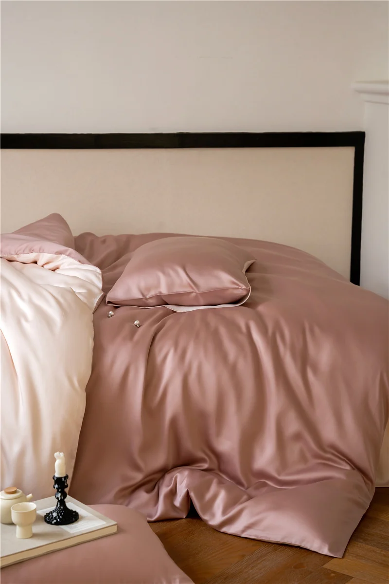 Seidiges Satin-Bettwäsche-Set