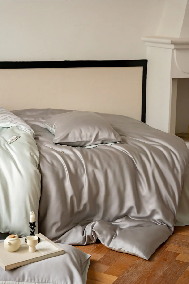 Seidiges Satin-Bettwäsche-Set