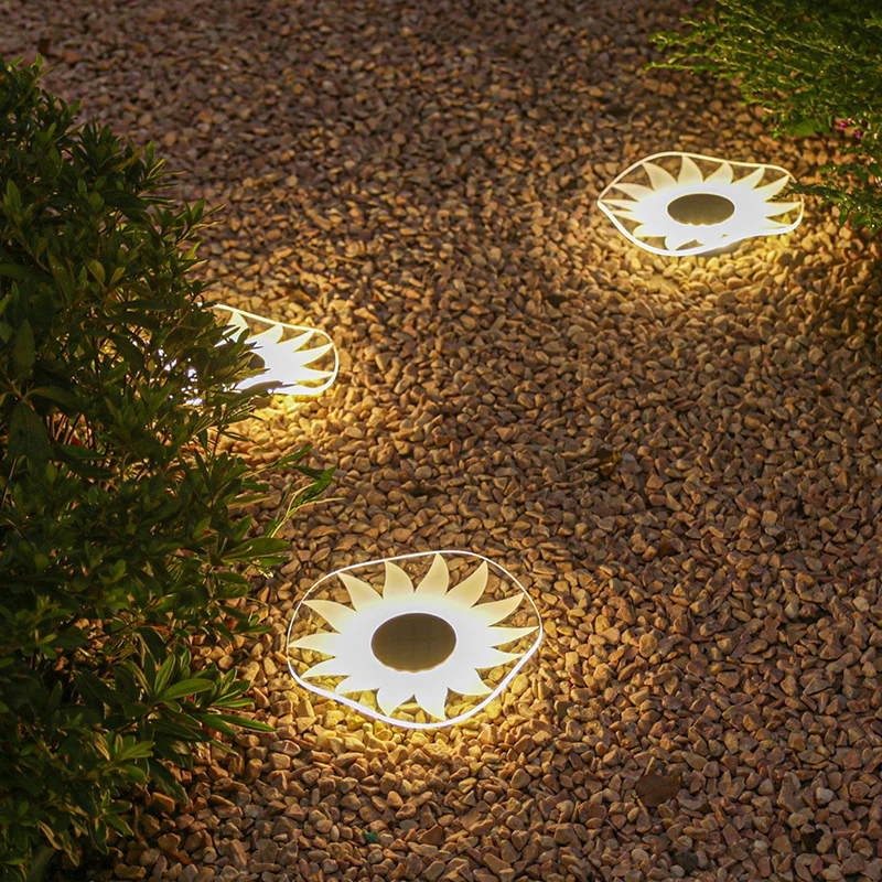 Dekoratives Solar-Acryl-Blütenblatt Gartenstecker Licht Skanto