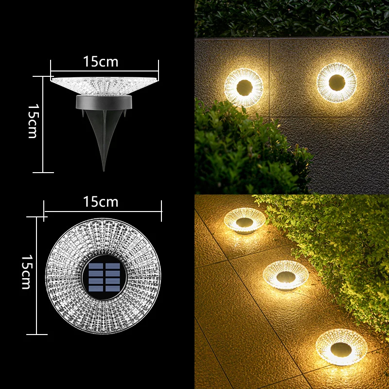Dekoratives Solar-Acryl-Blütenblatt Gartenstecker Licht Skanto