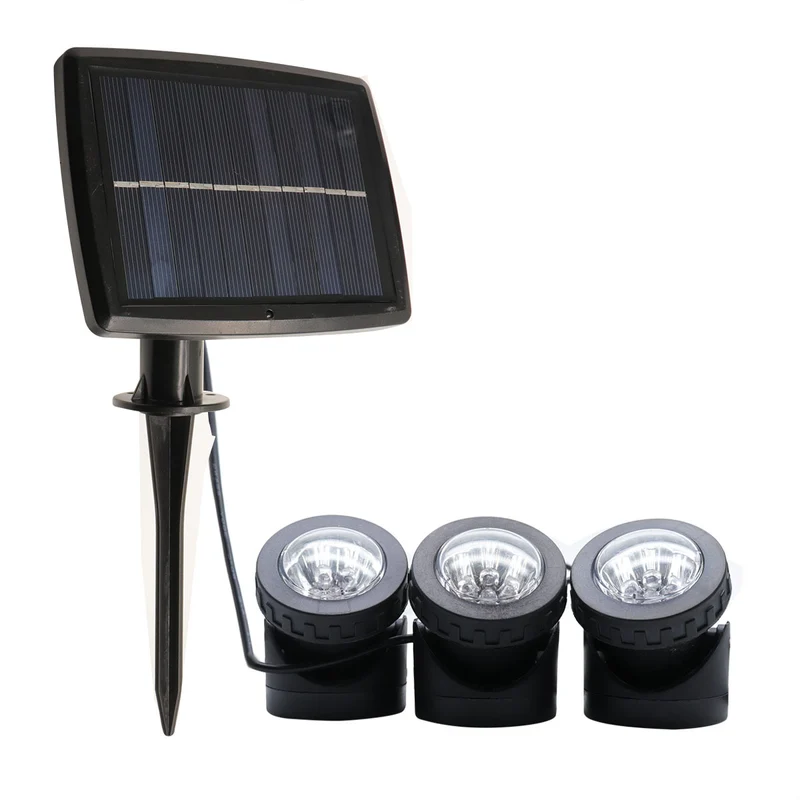 Verstellbares Solar-Gartenstrahler-Set mit Erdspieß Skanto