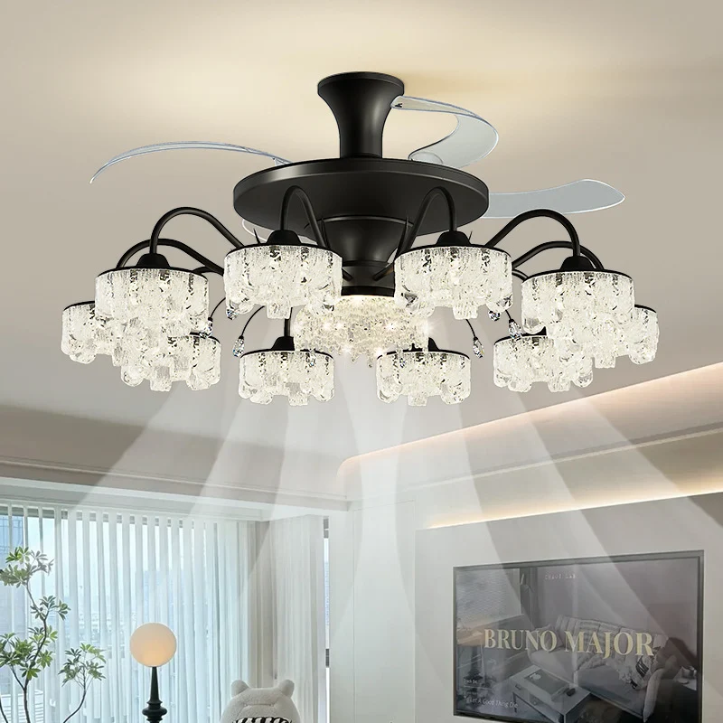 Moderne Kristall-Deckenventilator