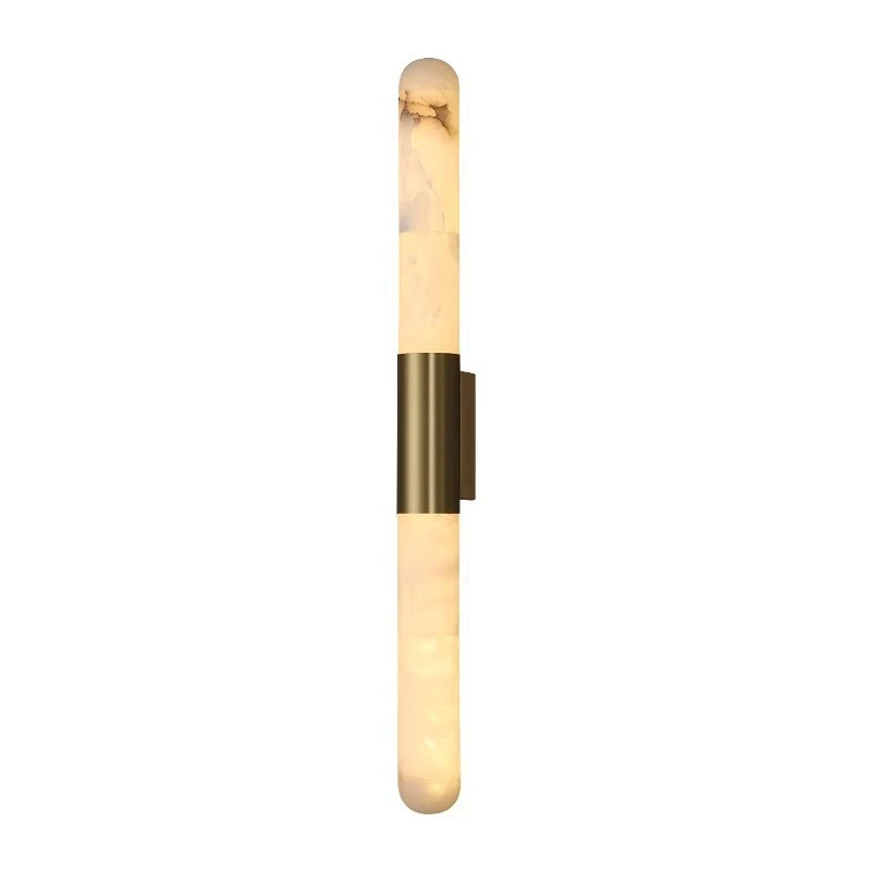 Moderne Marmor- und Messing-Wandleuchte