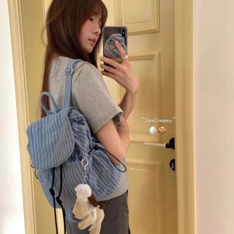 Gestreifter Casual Mini Rucksack Brehn