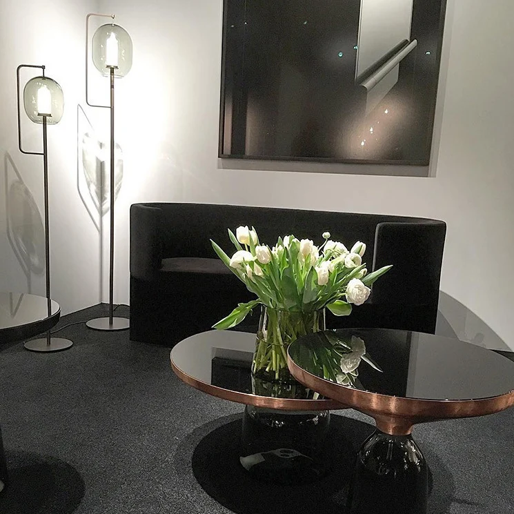 Moderne Glaslaterne Stehlampe